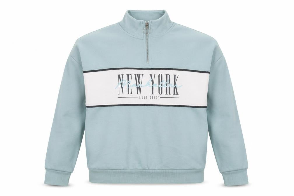 New Look Womens Blue Polyester Pullover Sweatshirt Size 8 Pullover - New York