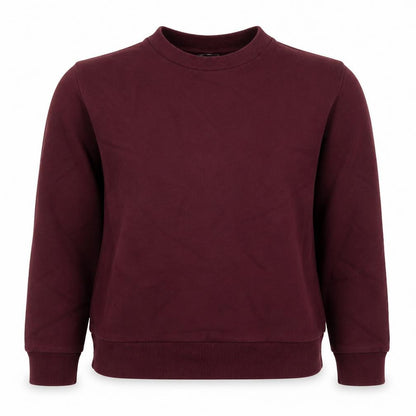 Front view of ASOS women’s red cotton pullover sweatshirt, size M, pullover