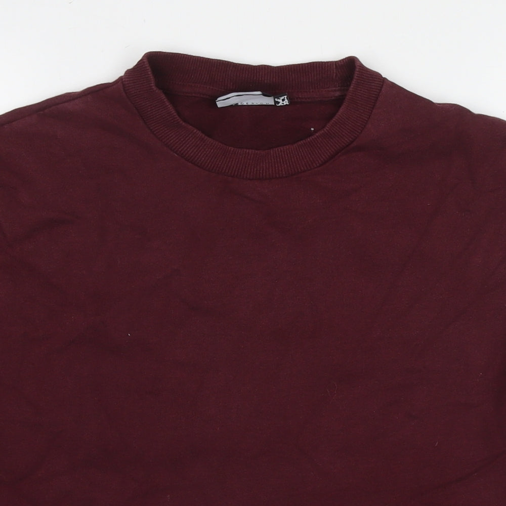 ASOS Womens Red Cotton Pullover Sweatshirt Size M Pullover