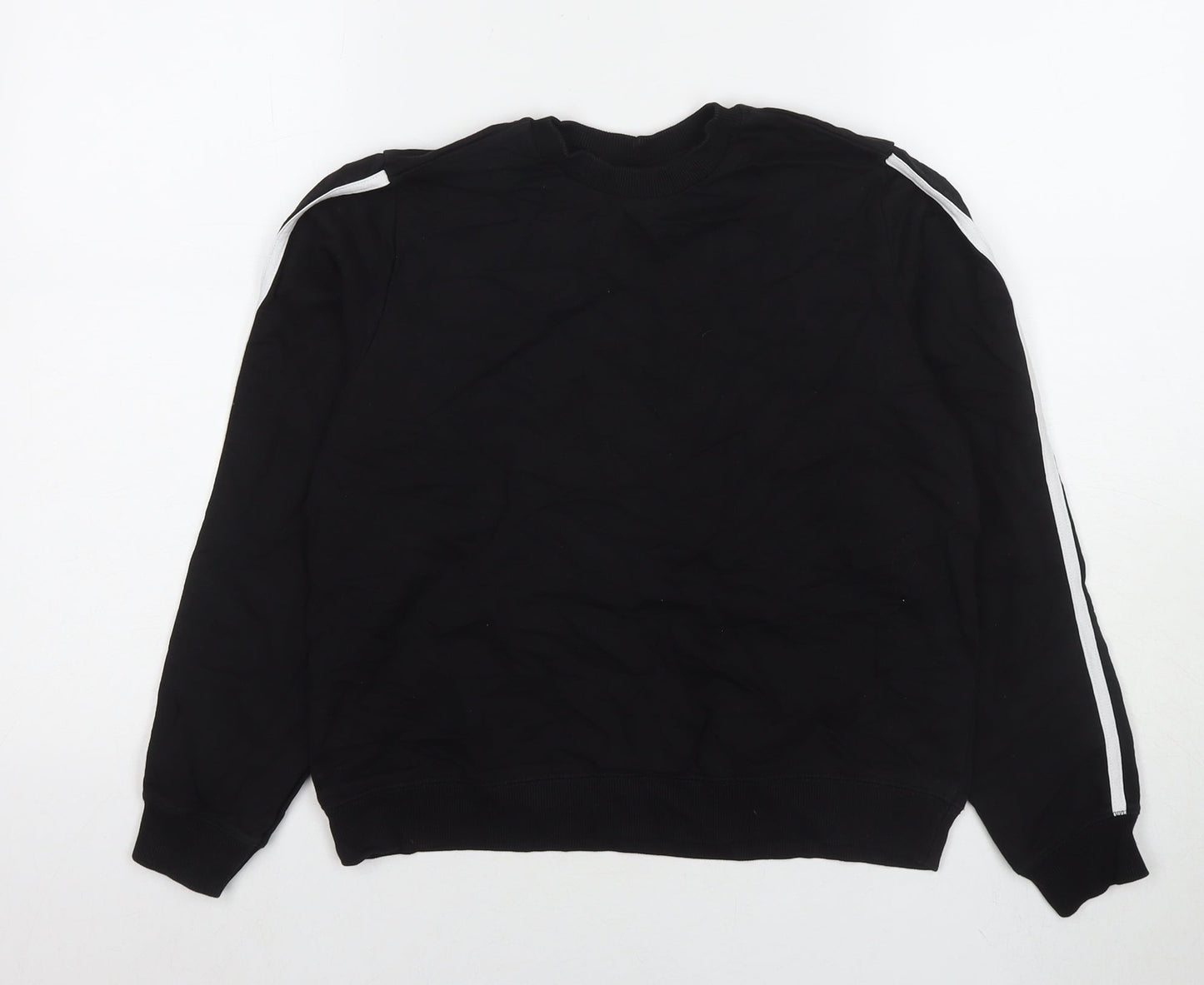 ASOS Womens Black Cotton Pullover Sweatshirt Size 8 Pullover