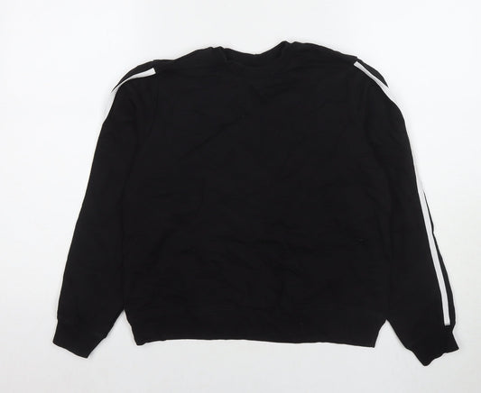 ASOS Womens Black Cotton Pullover Sweatshirt Size 8 Pullover