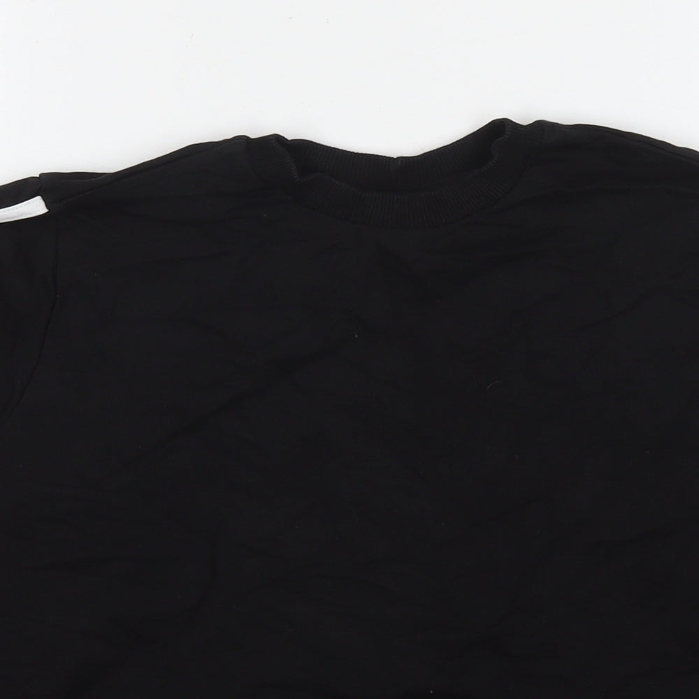 ASOS Womens Black Cotton Pullover Sweatshirt Size 8 Pullover