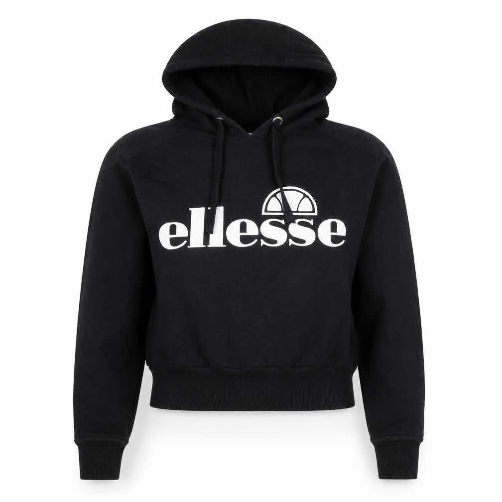 ellesse Womens Black Cotton Pullover Hoodie Size M Pullover