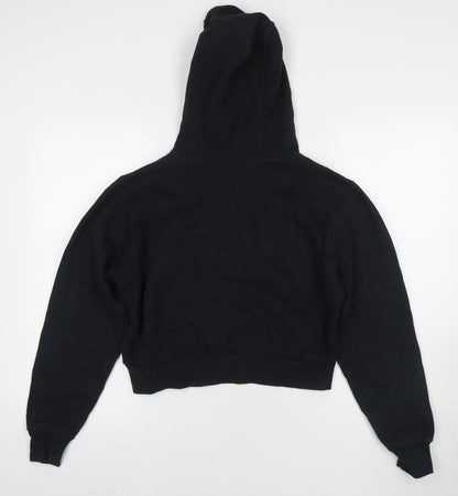 Back view of Ellesse women’s black cotton pullover hoodie, size M, pullover