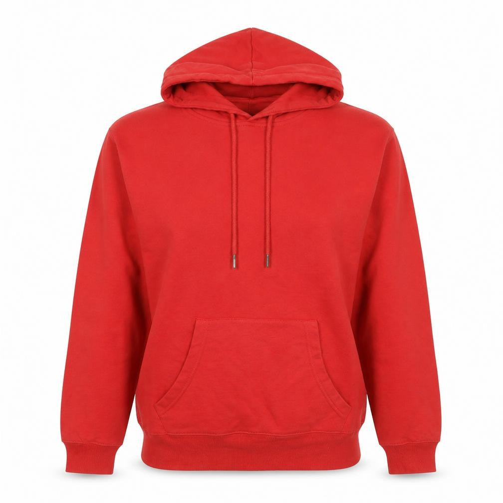New Look Womens Red Cotton Pullover Hoodie Size 10 Pullover