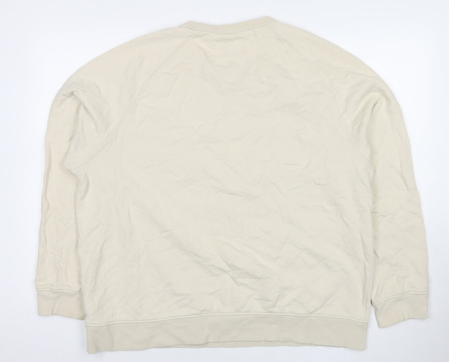 Marks and Spencer Womens Beige Cotton Pullover Sweatshirt Size 2XL Pullover