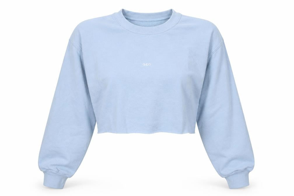 G&G Womens Blue Polyester Pullover Sweatshirt Size S Pullover