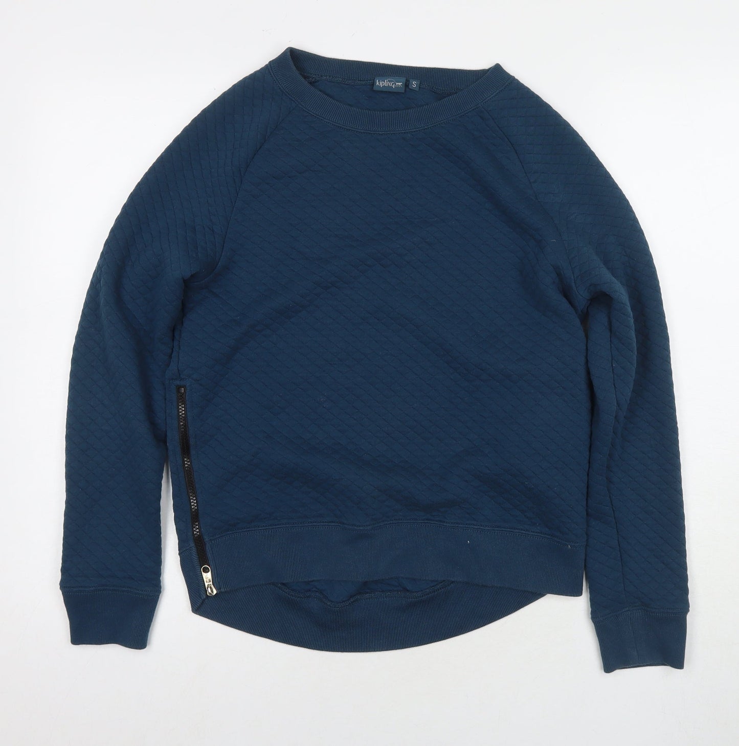 Kipling Womens Blue Polyester Pullover Sweatshirt Size S Pullover