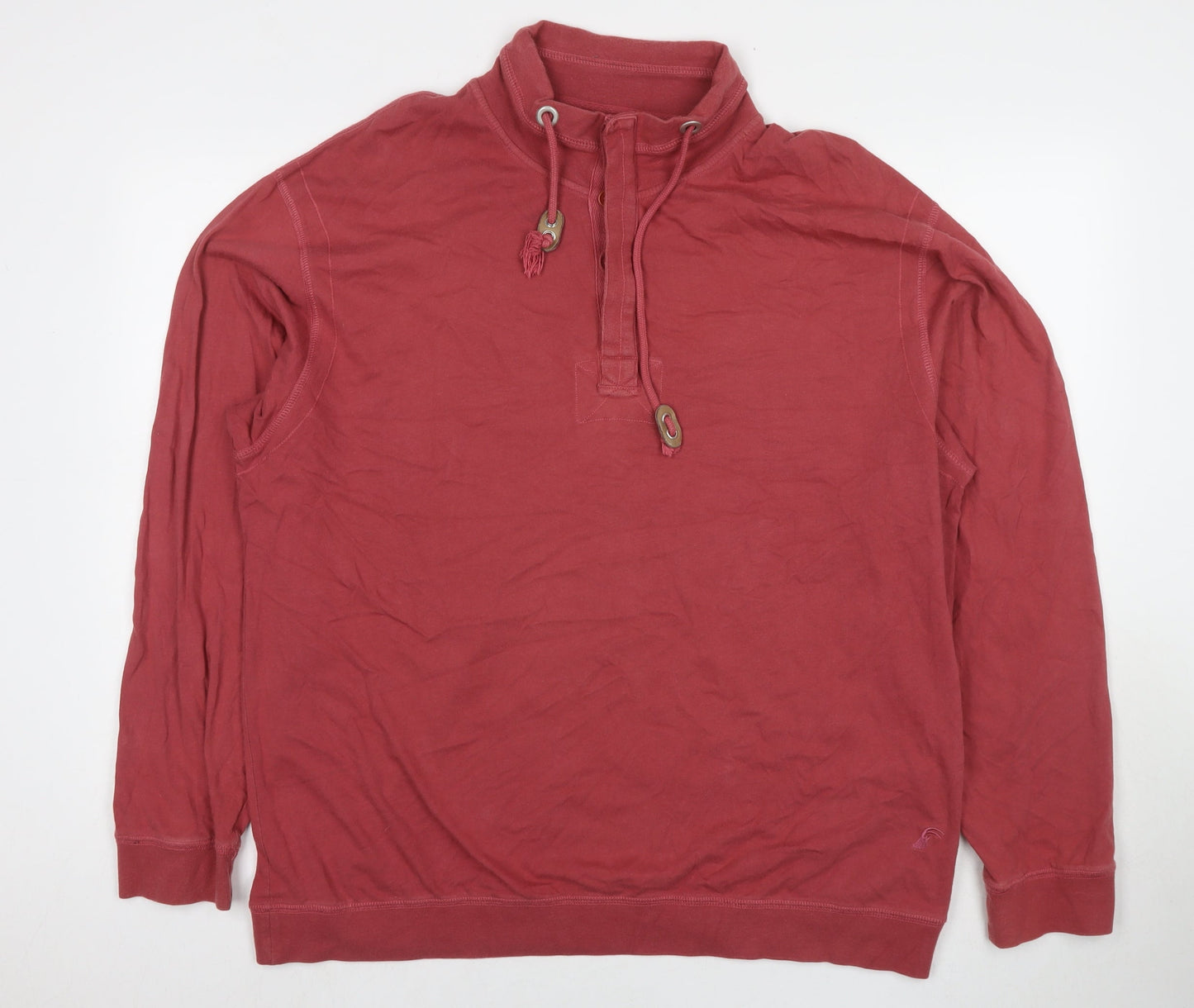 William&Brown Mens Red Cotton Pullover Sweatshirt Size XL