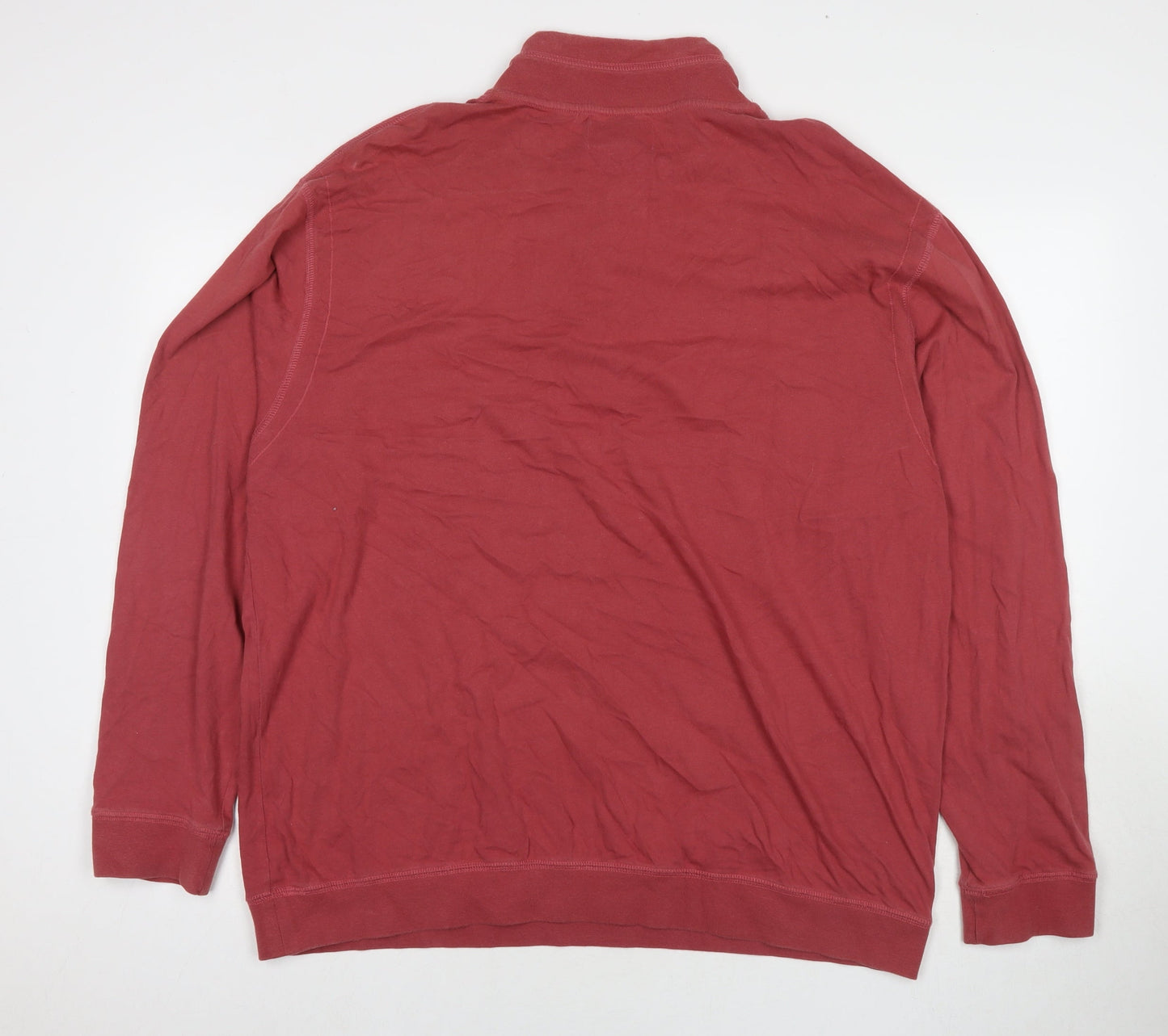 William&Brown Mens Red Cotton Pullover Sweatshirt Size XL