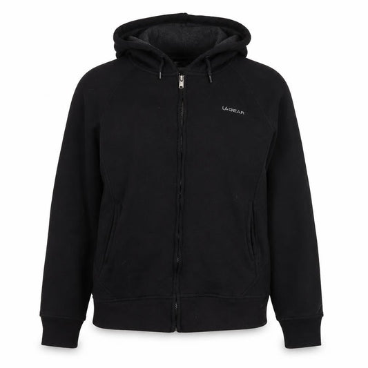 LA Gear Womens Black Cotton Full Zip Hoodie Size 14 Zip