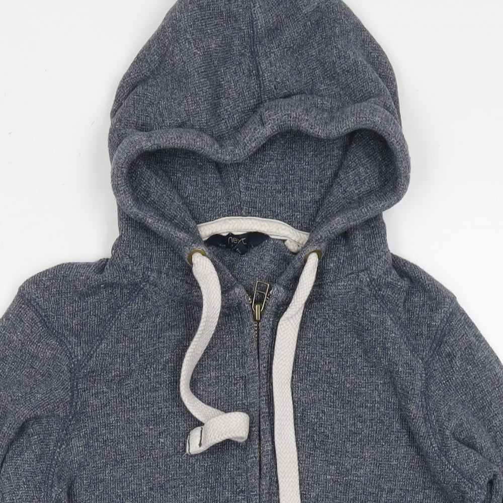 NEXT Womens Blue Cotton Full Zip Hoodie Size 6 Zip