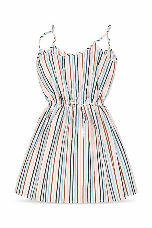 Boohoo Womens Multicoloured Striped Polyester Mini Size 8 Square Neck Pullover