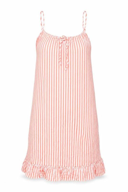 Marks & Spencer Womens Orange Striped Polyester Tank Dress Size 12 Round Neck Pullover
