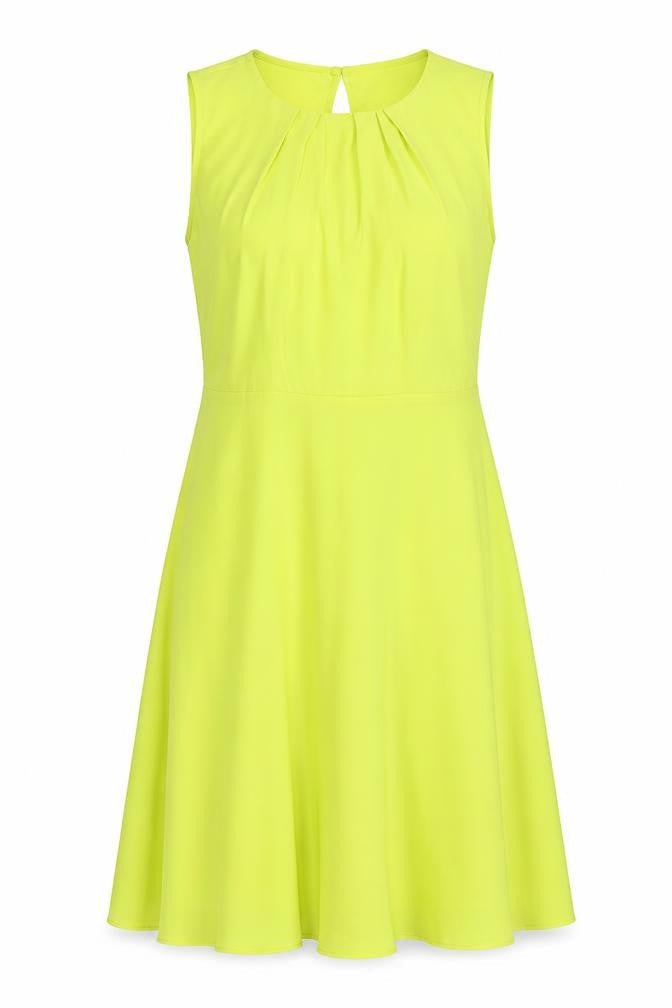 Dorothy Perkins Womens Green Polyester A-Line Size 16 Round Neck Button