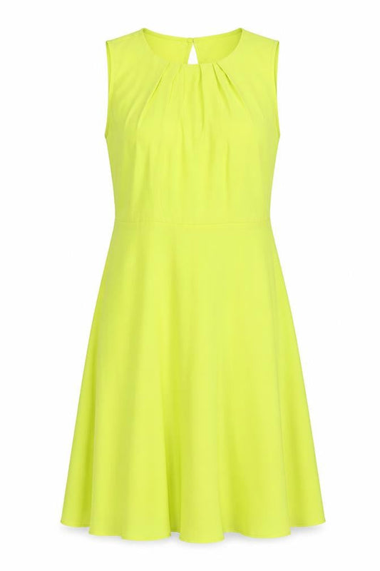 Dorothy Perkins Womens Green Polyester A-Line Size 16 Round Neck Button