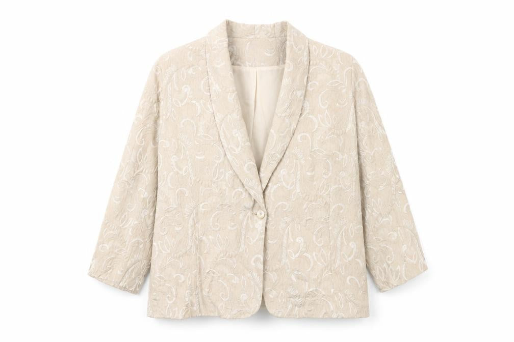Milano Womens Pink Geometric Jacket Size 26 Button