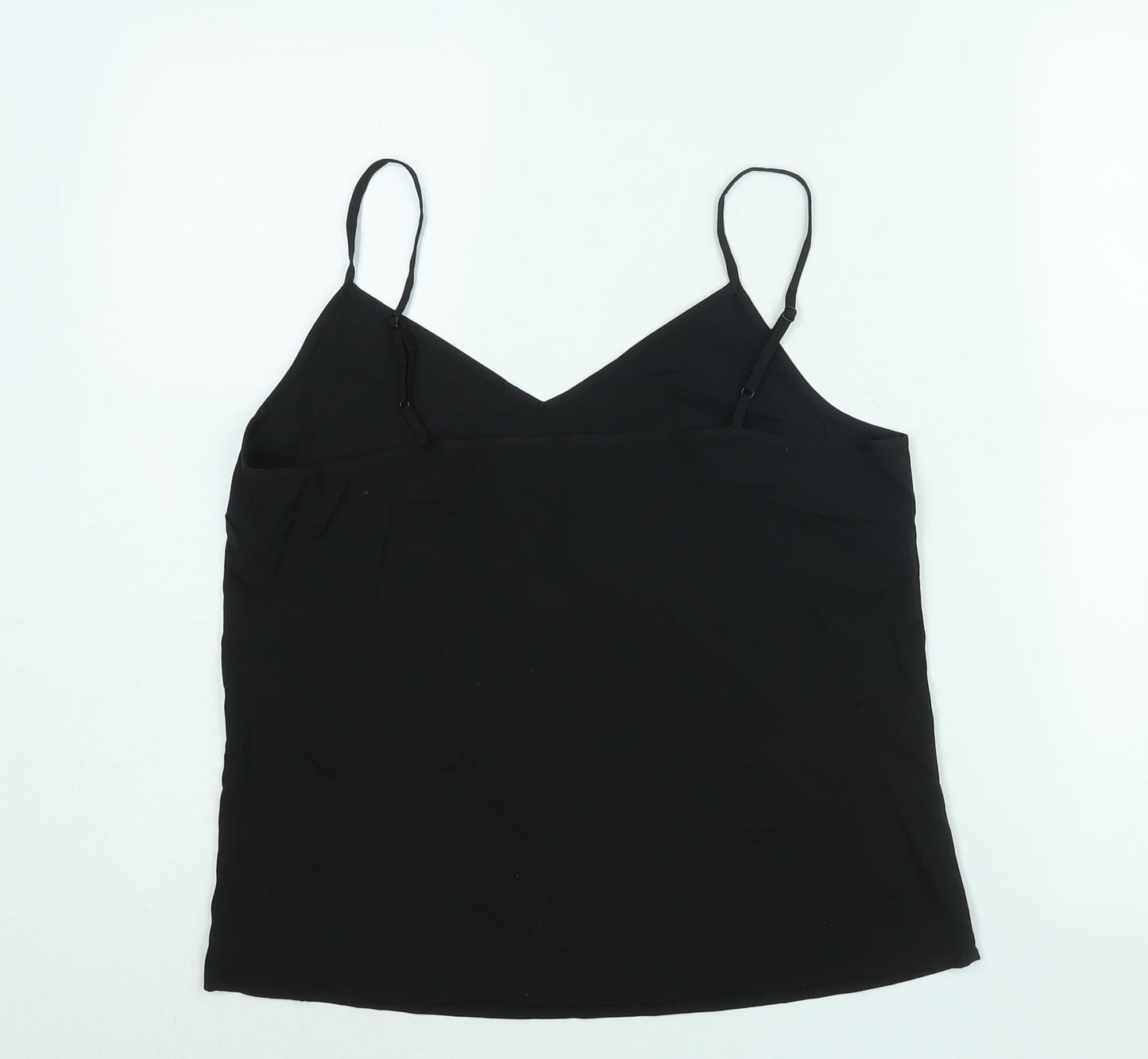 Marks and Spencer Womens Black Polyester Camisole Blouse Size 10 V-Neck