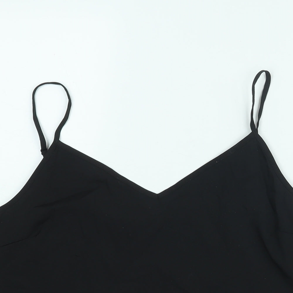 Marks and Spencer Womens Black Polyester Camisole Blouse Size 10 V-Neck