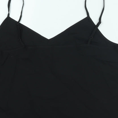 Marks & Spencer Womens Black Polyester Camisole Blouse Size 10 V-Neck