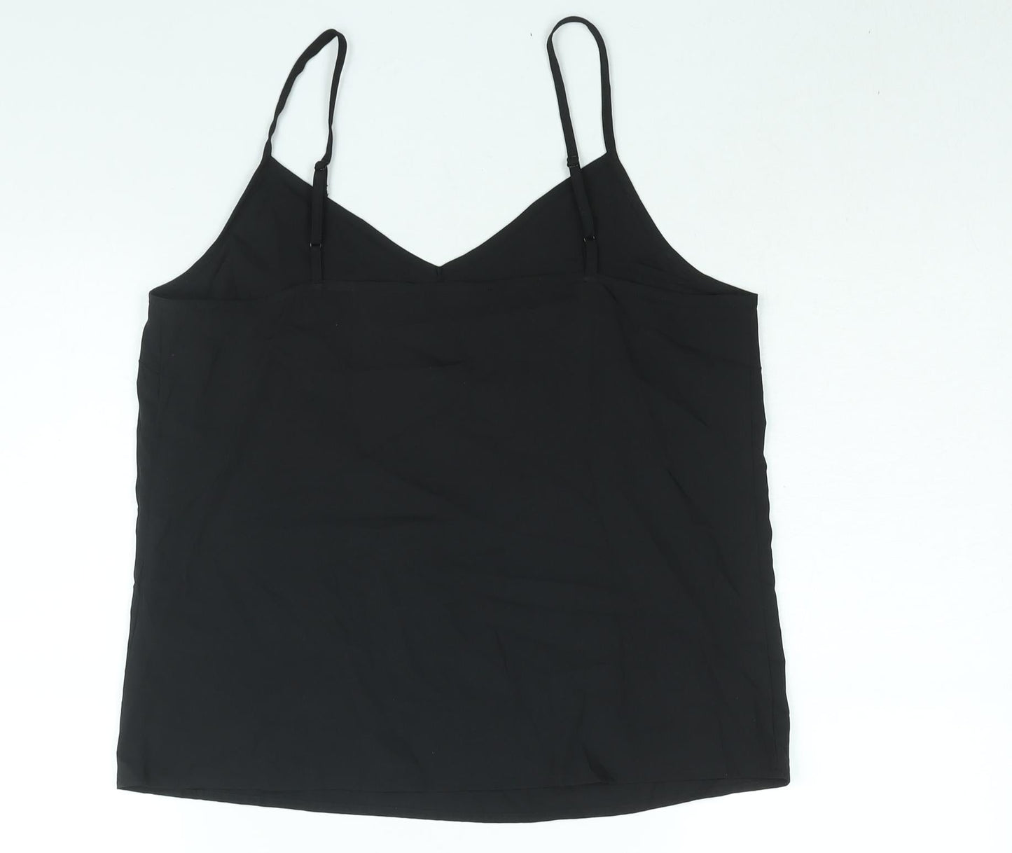Marks and Spencer Womens Black Polyester Camisole Blouse Size 10 V-Neck