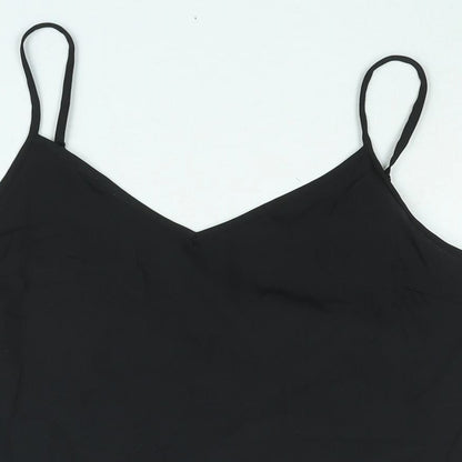 Marks & Spencer Womens Black Polyester Camisole Blouse Size 10 V-Neck