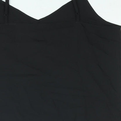 Marks & Spencer Womens Black Polyester Camisole Blouse Size 10 V-Neck