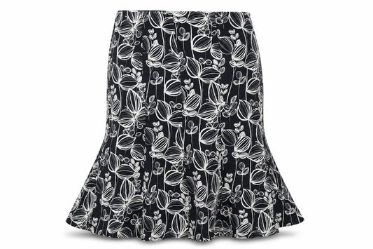 Country Casuals Womens Blue Geometric Linen Trumpet Skirt Size 16 Zip