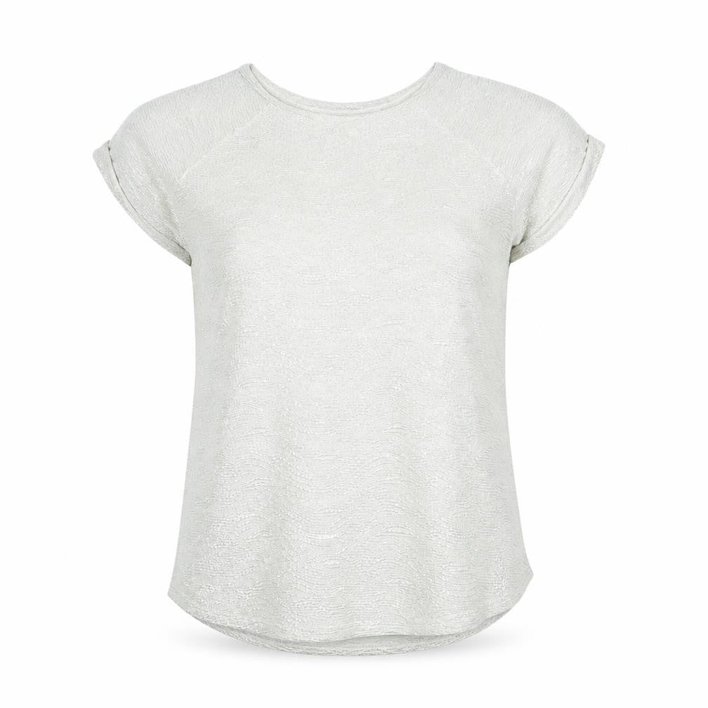 River Island Womens Silver Polyester Basic Blouse Size 12 Round Neck