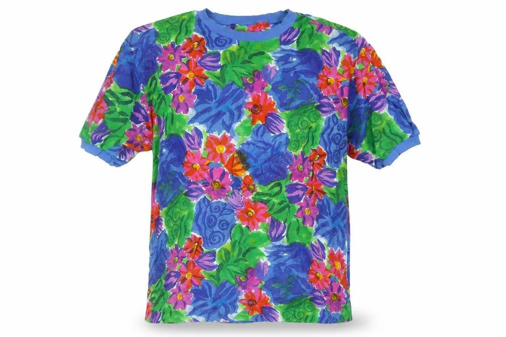 St Michael Womens Multicoloured Geometric Viscose Basic Blouse Size 12 Round Neck - Floral Print Size 12-14