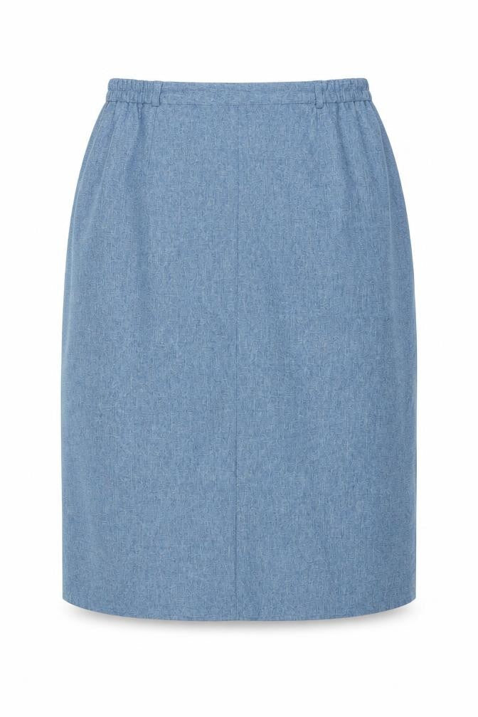 EWM Womens Blue Polyester Straight & Pencil Skirt Size 14 Zip
