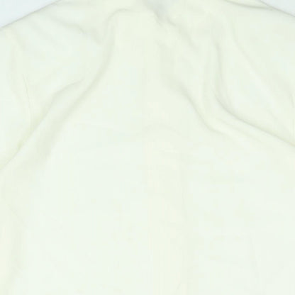 Richards Womens White Polyester Basic Button-Up Size 10 Collared