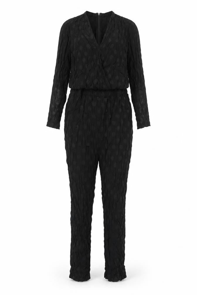 Great Plains London Womens Black Polka Dot Viscose Jumpsuit One-Piece Size 8 L26 in Zip