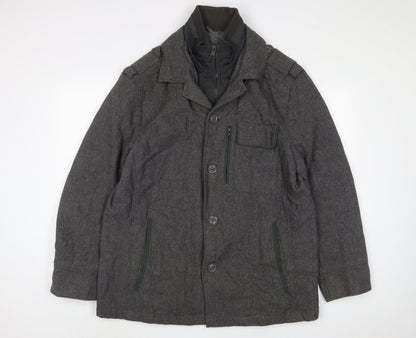Additional front view of Autograph men’s grey jacket, size L, zip