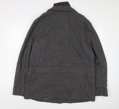 Back view of Autograph men’s grey jacket, size L, zip