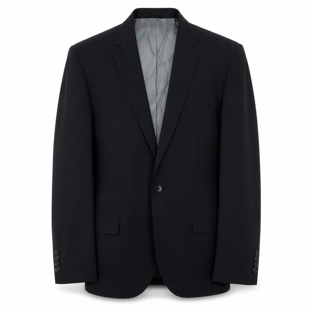 Topman Mens Black Polyester Jacket Suit Jacket Size 40 Regular