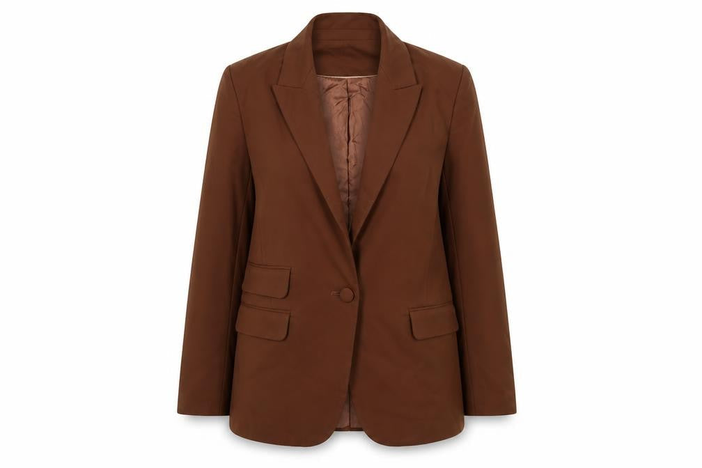 Topshop Womens Brown Jacket Blazer Size 6 Button