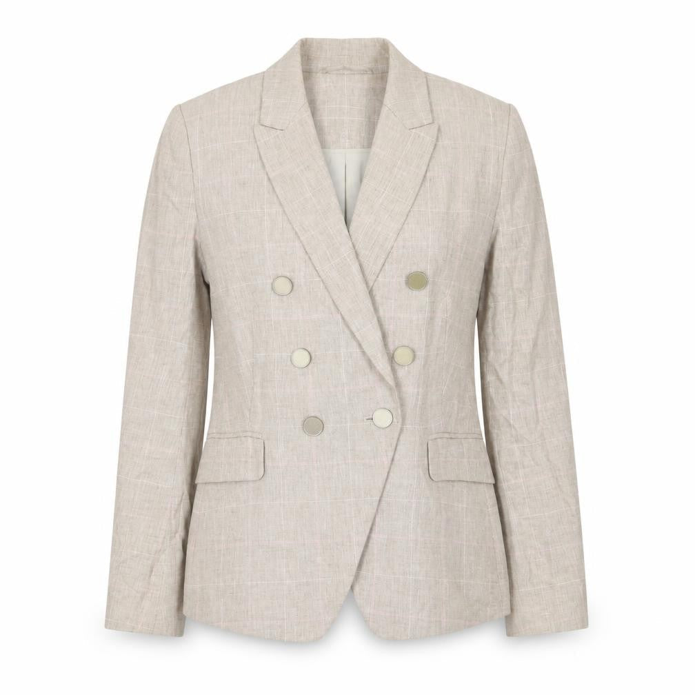Marks & Spencer Womens Beige Jacket Blazer Size 6 Button