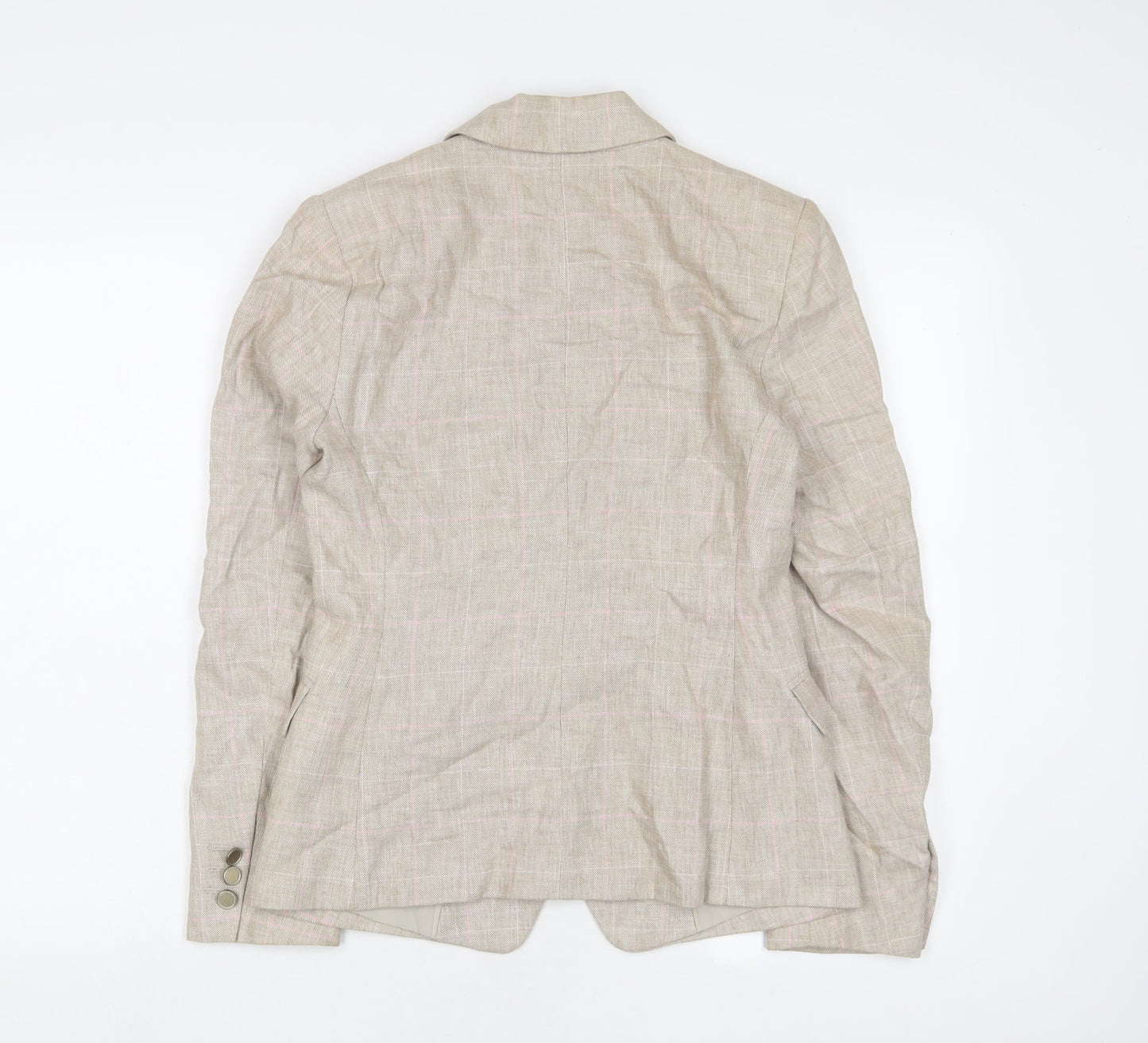 Marks and Spencer Womens Beige Jacket Blazer Size 6 Button