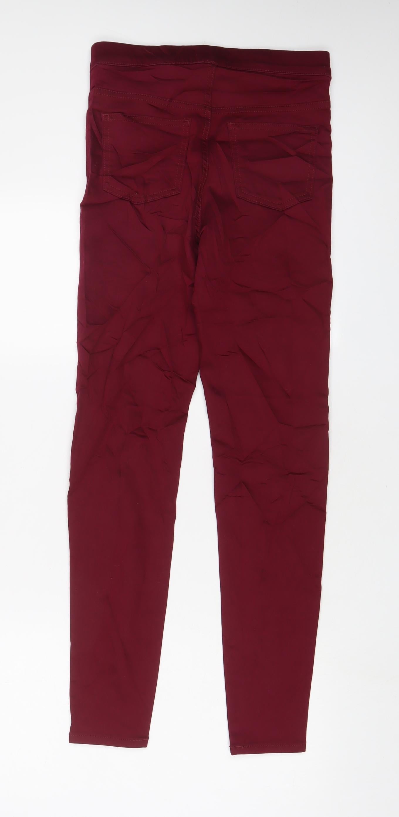 Marks and Spencer Womens Purple Cotton Jegging Jeans Size 8 L28 in Regular