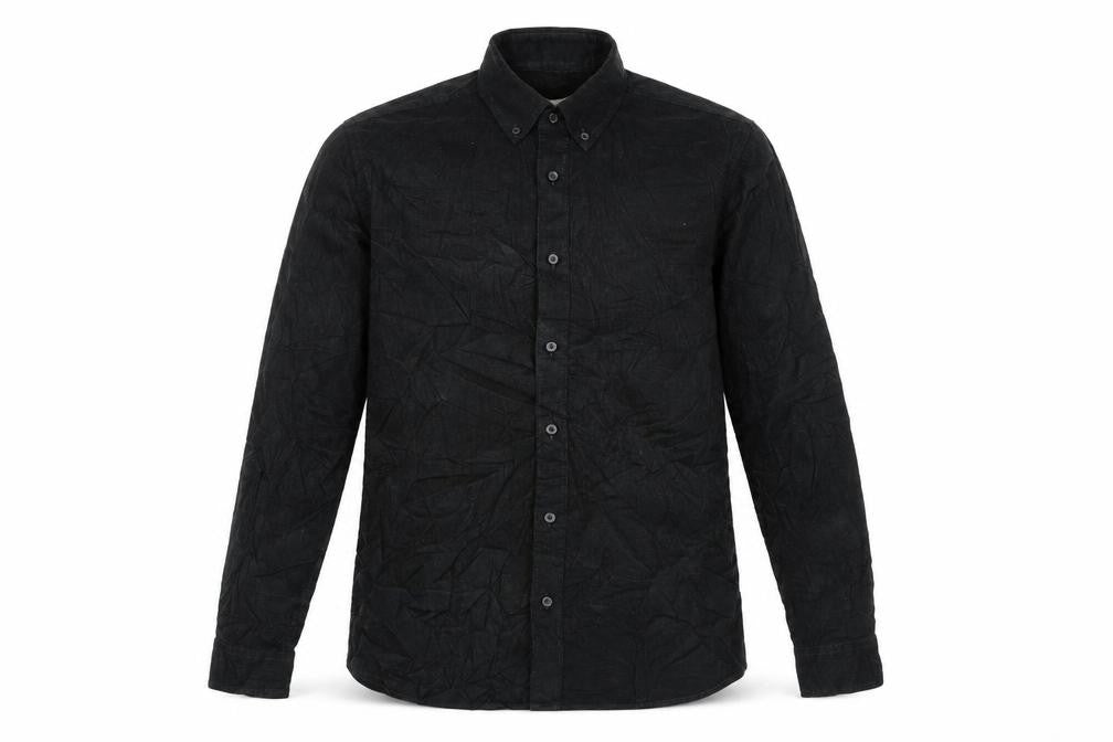 Marks & Spencer Mens Green Cotton Button-Up Size S Collared Button