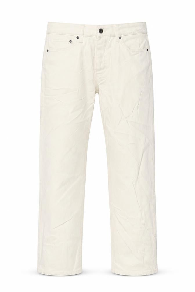 Marks and Spencer Mens Beige Cotton Straight Jeans Size 34 in L31 in Regular Zip
