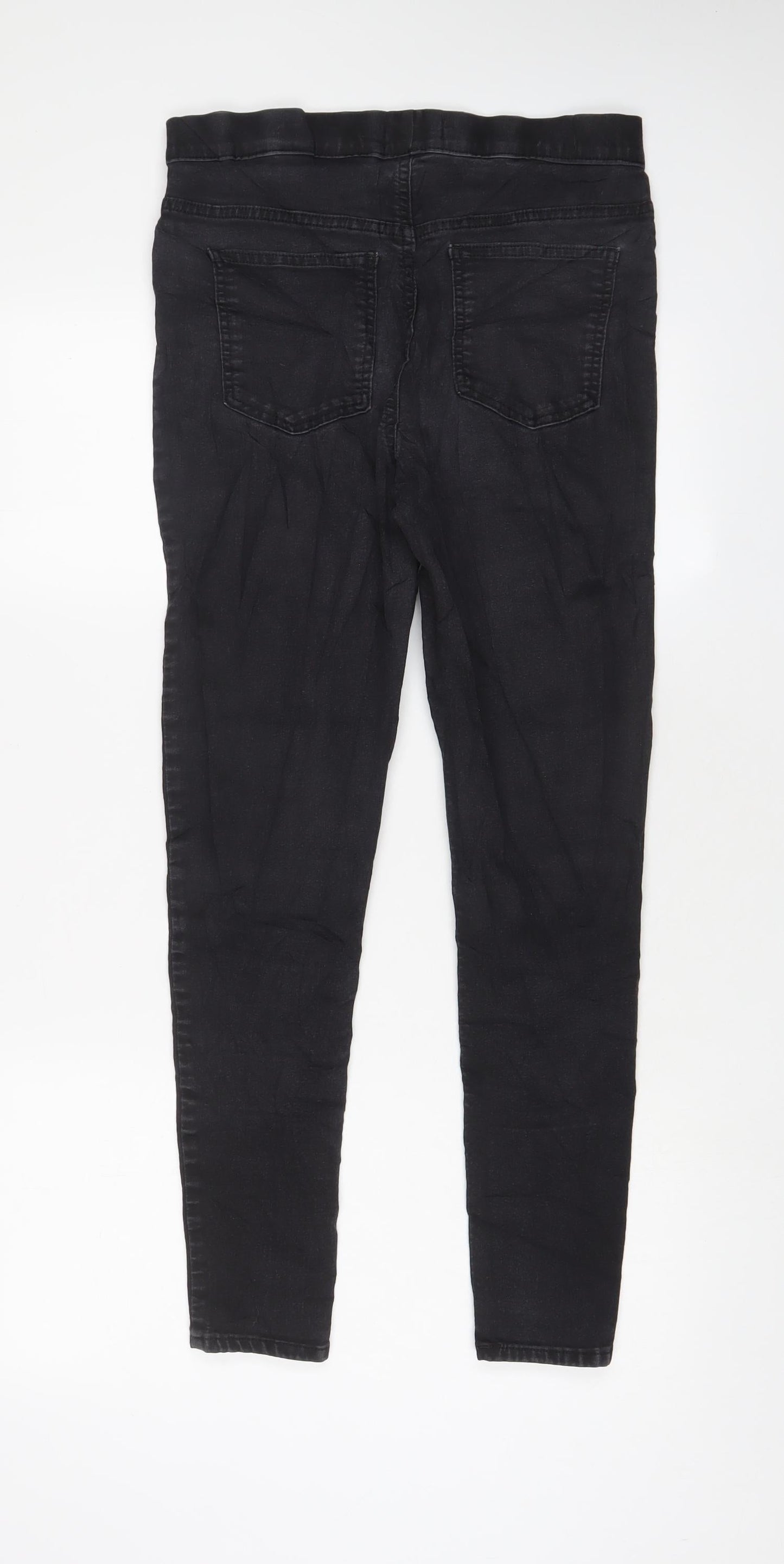 Marks and Spencer Womens Grey Cotton Jegging Jeans Size 12 L28 in Regular