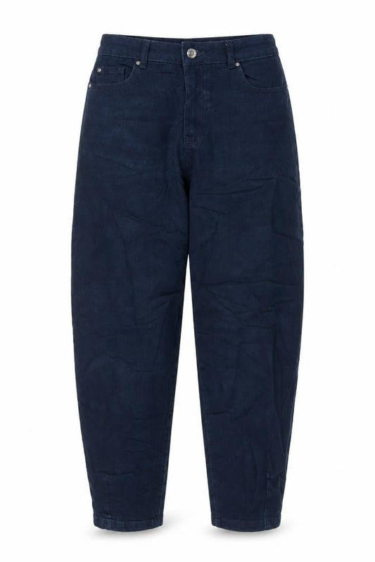 Marks & Spencer Womens Blue Cotton Tapered Jeans Size 8 L30 in Slim Zip