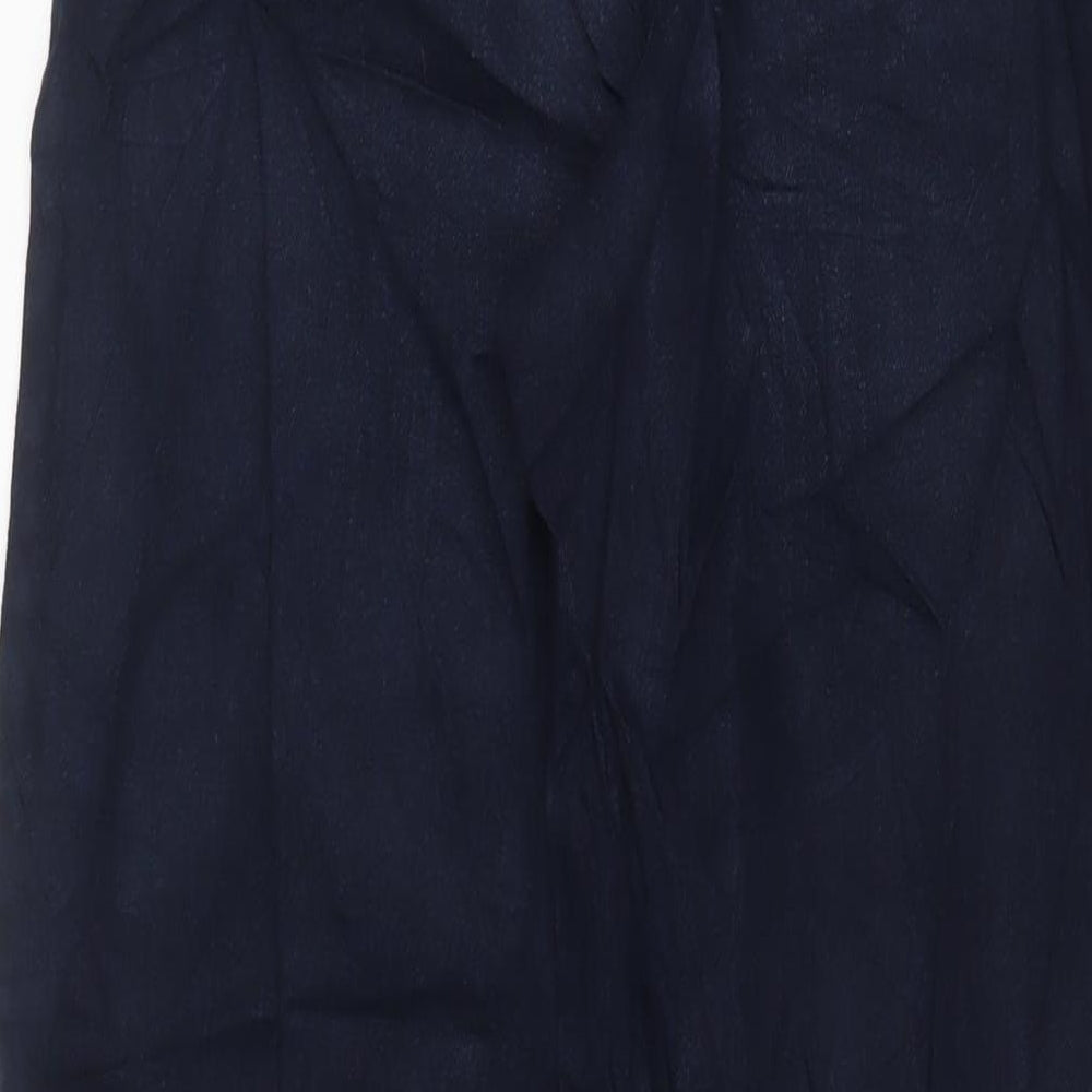 Marks and Spencer Womens Blue Cotton Tapered Jeans Size 8 L30 in Slim Zip