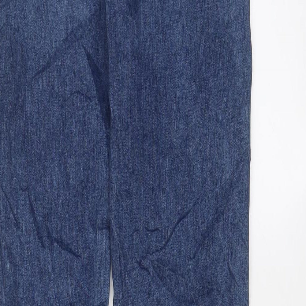 Marks and Spencer Womens Blue Cotton Skinny Jeans Size 6 L29 in Regular Zip