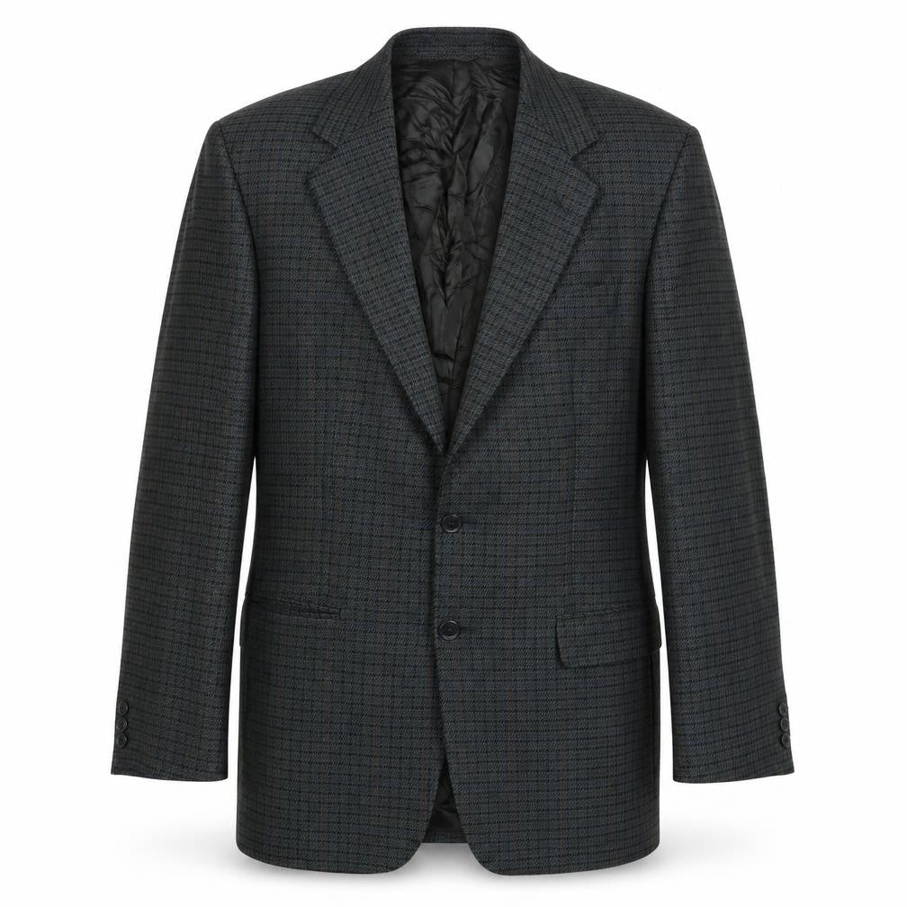 Marks & Spencer Mens Green Plaid Wool Jacket Suit Jacket Size 40 Regular