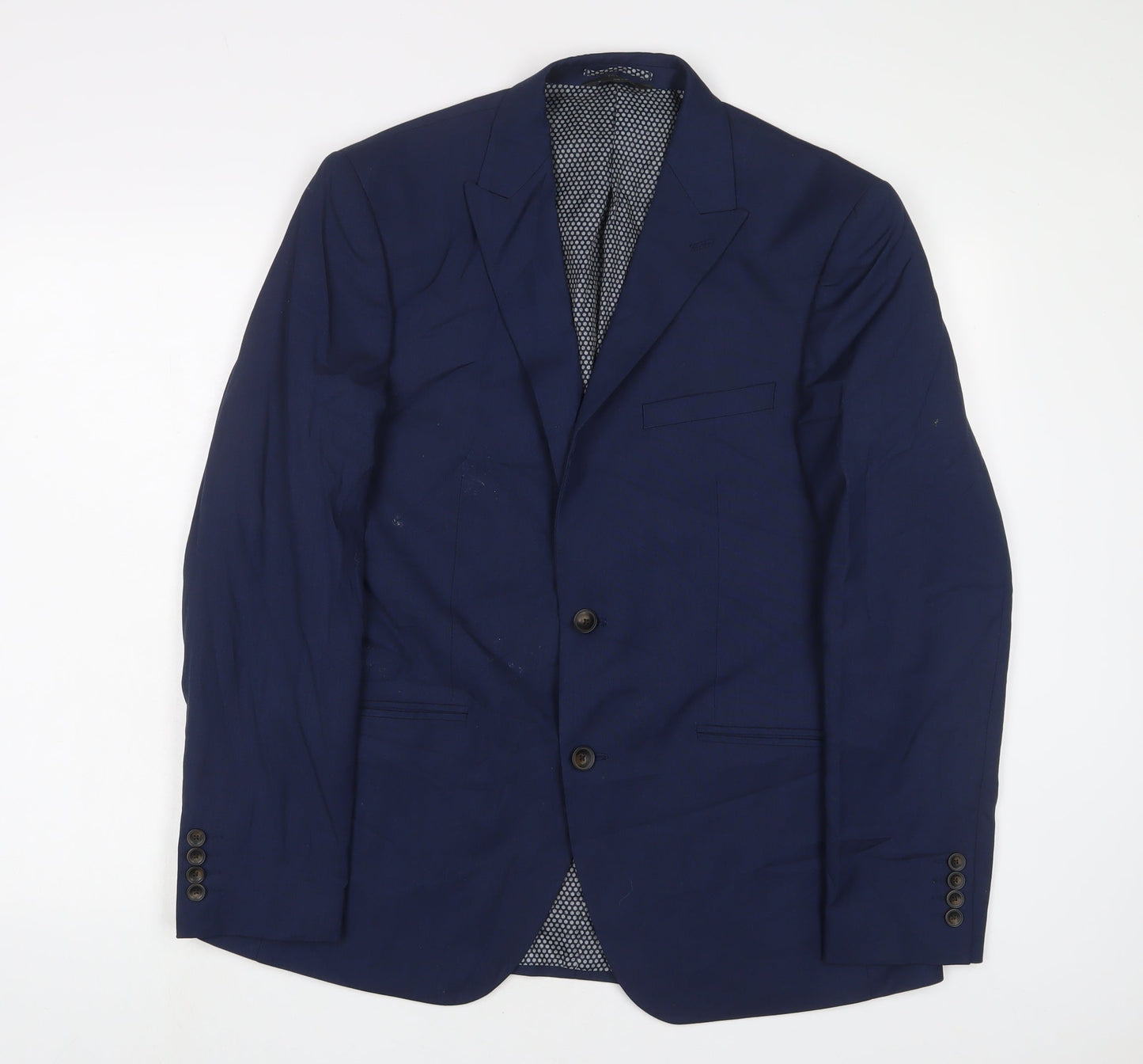 Marks and Spencer Mens Blue Polyester Jacket Suit Size 40 Regular