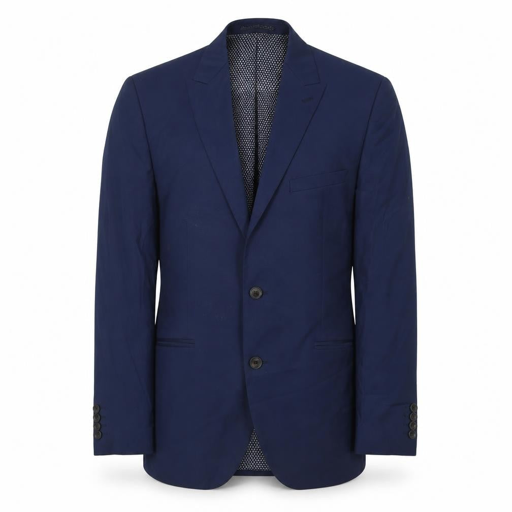 Marks & Spencer Mens Blue Polyester Jacket Suit Size 40 Regular