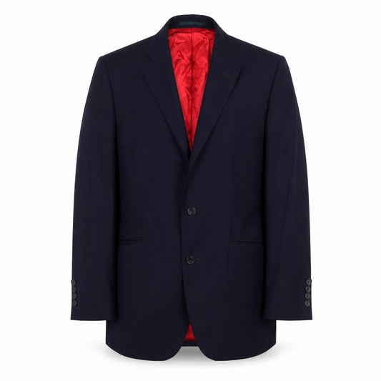 Jasper Littman Mens Blue Wool Jacket Suit Jacket Size 38 Regular